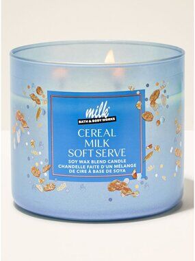 BATH & BODY WORKS Cereal Milk Soft Serve 3 Wick Candle NEW NWT